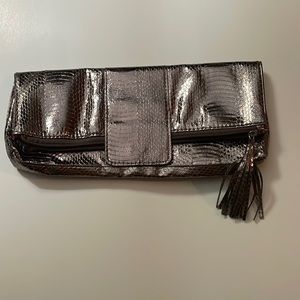 Pewter Metallic Clutch
